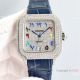 Swiss Quality Replica Cartier Santos 100 Watches Diamond Pave Case Hindu Arabic Dial (9)_th.jpg